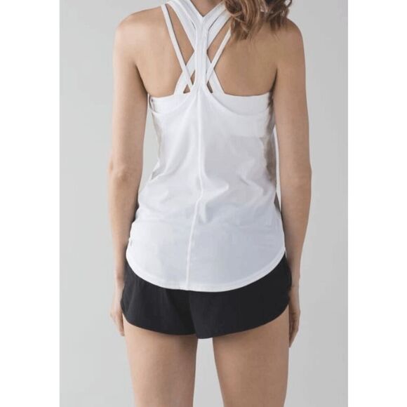 LULULEMON ATHLETICA Fast Lane Singlet in White Size 6 - Picture 1 of 5